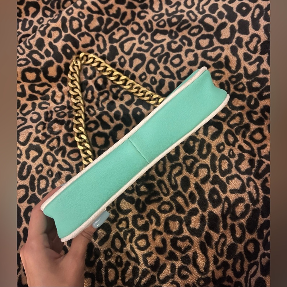 Juicy Couture Y2K Rhinestone Seafoam Green Baguette Shoulder Bag - Picture 10 of 12